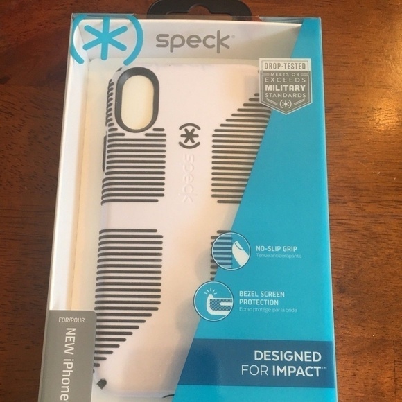 Speck CandyShell Grip Case iPhone X White/BlaCK - Picture 1 of 7